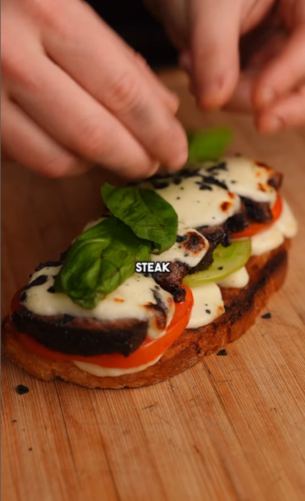 Steak Caprese Grilled Cheese Sandwich