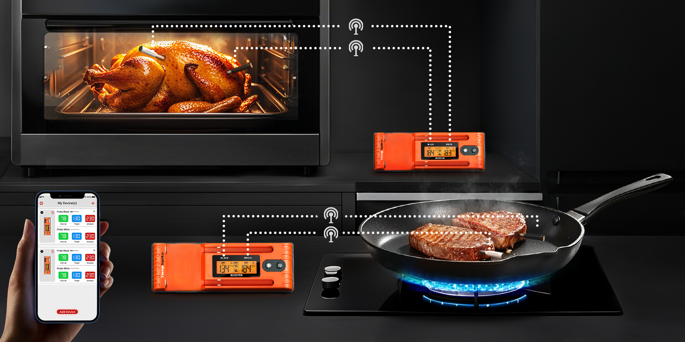 twin tempspike monitor multiple pieces of meat