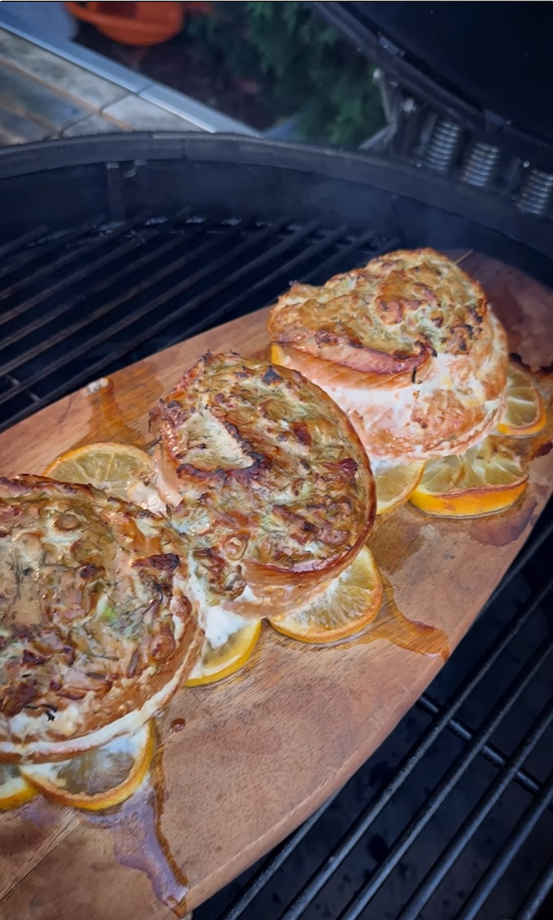 Salmon Roll with Cream Cheese Filling